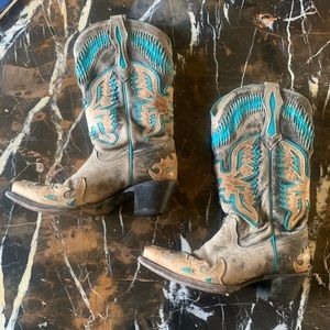 Corral eagle cowboy boots grey size 6.5